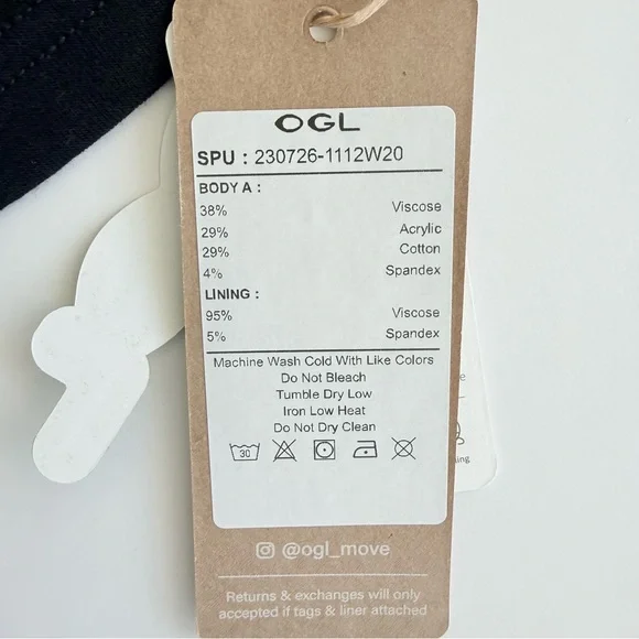 OGL Stretch Cotton Boatneck Brami Tank, Black | Large NWT - Picture 6 of 7